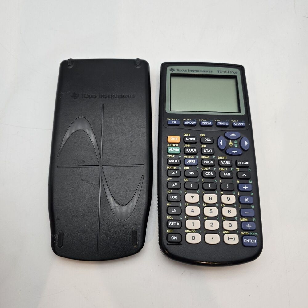 Texas Instruments TI-83 Plus Graphing Calculator w/ Slide Cover tested works